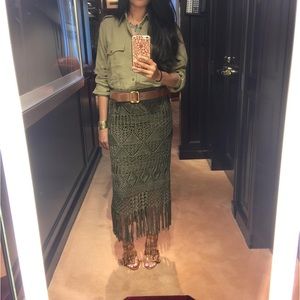 MIDI fringe skirt RL